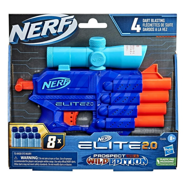 Nerf Elite 2.0, blaster à fléchettes Eaglepoint RD-8, barillet 8  fléchettes, viseur et canon Nerf, 16 fléchettes Elite, jouets d'extérieur À  partir de 8 ans 