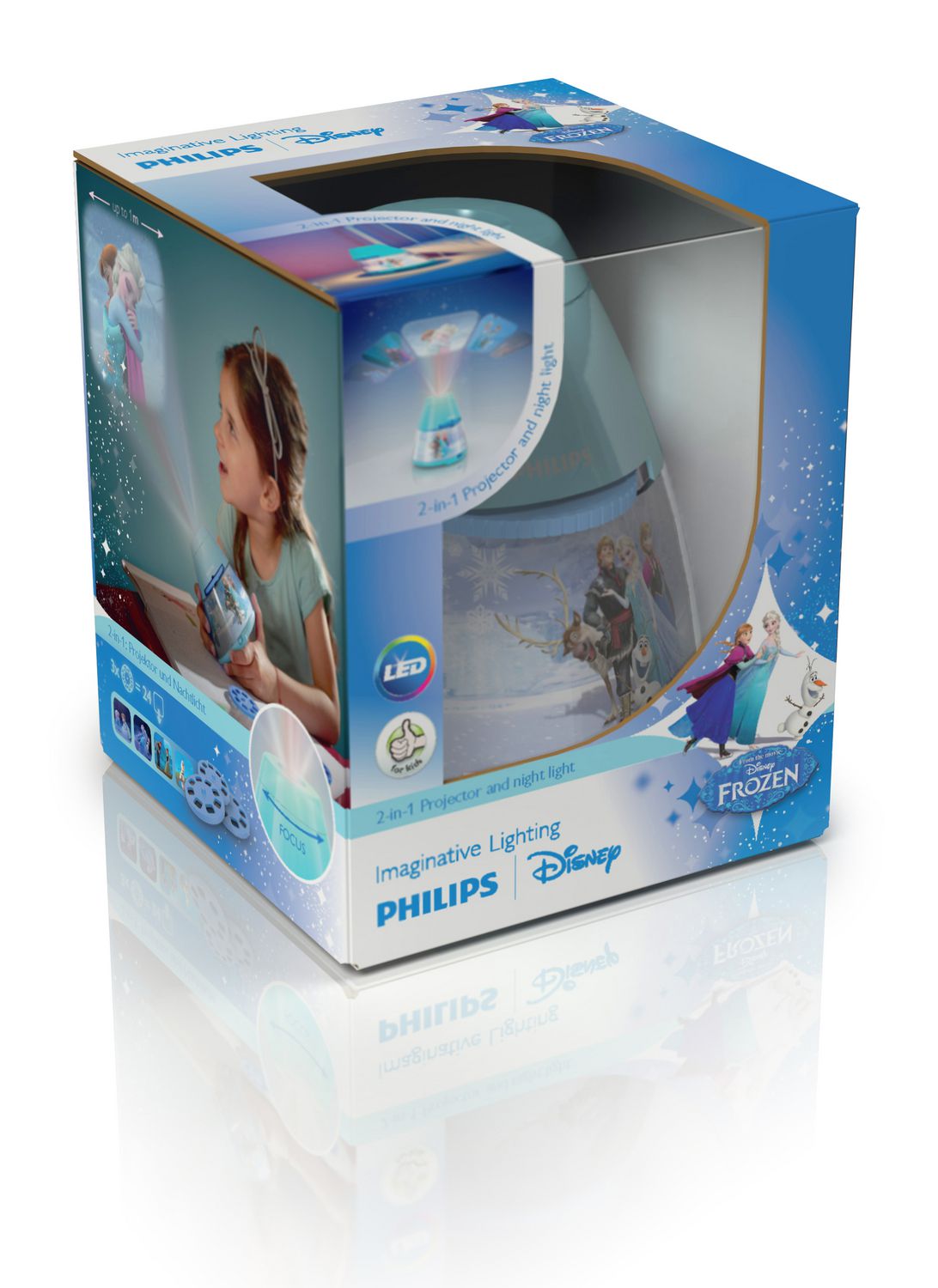 Philips 717670816 Disney Lampe Torche Reine des Neiges pour Enfant  Plastique 5,5 x 2,8