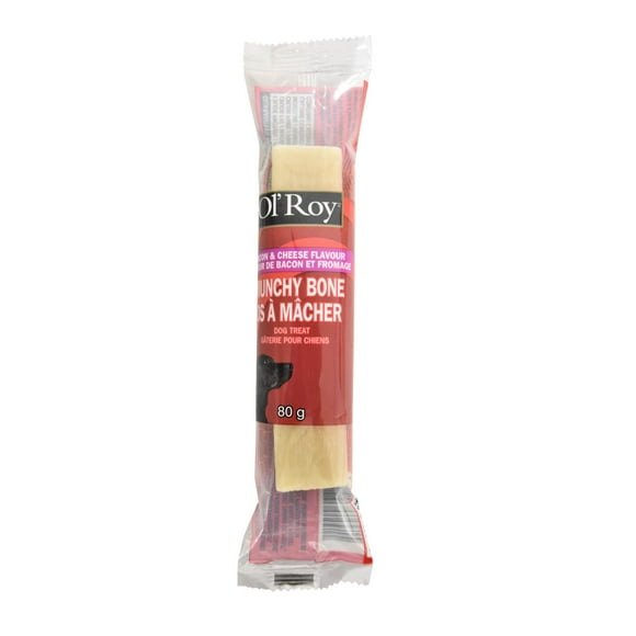 Ol' Roy Munchy Bone Bacon & Cheese Flavour, Helps Control Plaque and Tartar