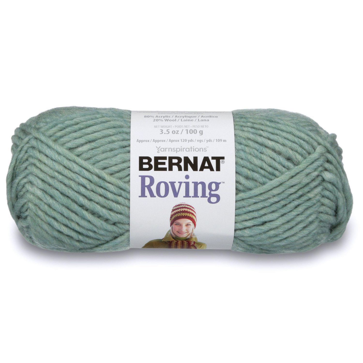 Bernat® Roving™ Yarn, Acrylic-Wool #5 Bulky, 3.5oz/100g, 120 Yards