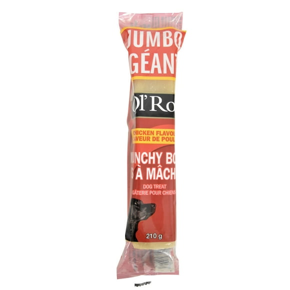 Ol' Roy Jumbo Munchy Bone Chicken Flavour, Helps Control Plaque and Tartar