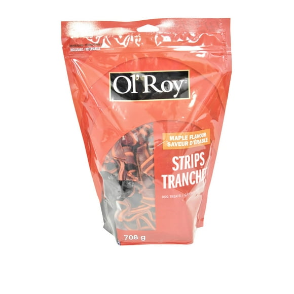 Ol' Roy Bacon Strips Maple Flavour, Made with Real Meat