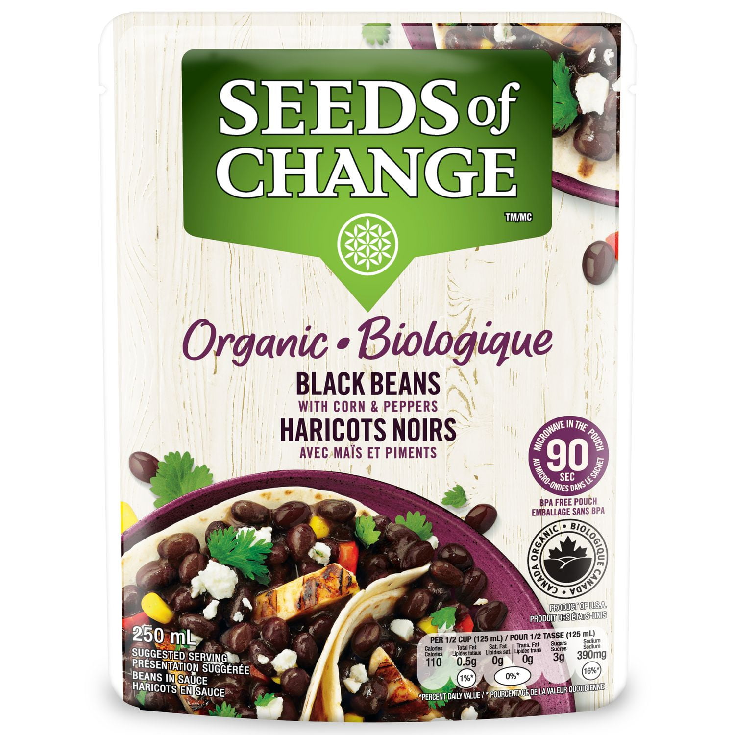 Seeds of Change® Black Beans with Corn & Peppers Walmart Canada