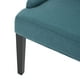 Ensemble de 2 chaises de salle à manger en tissu turquoise sombre Andrews – image 4 sur 4