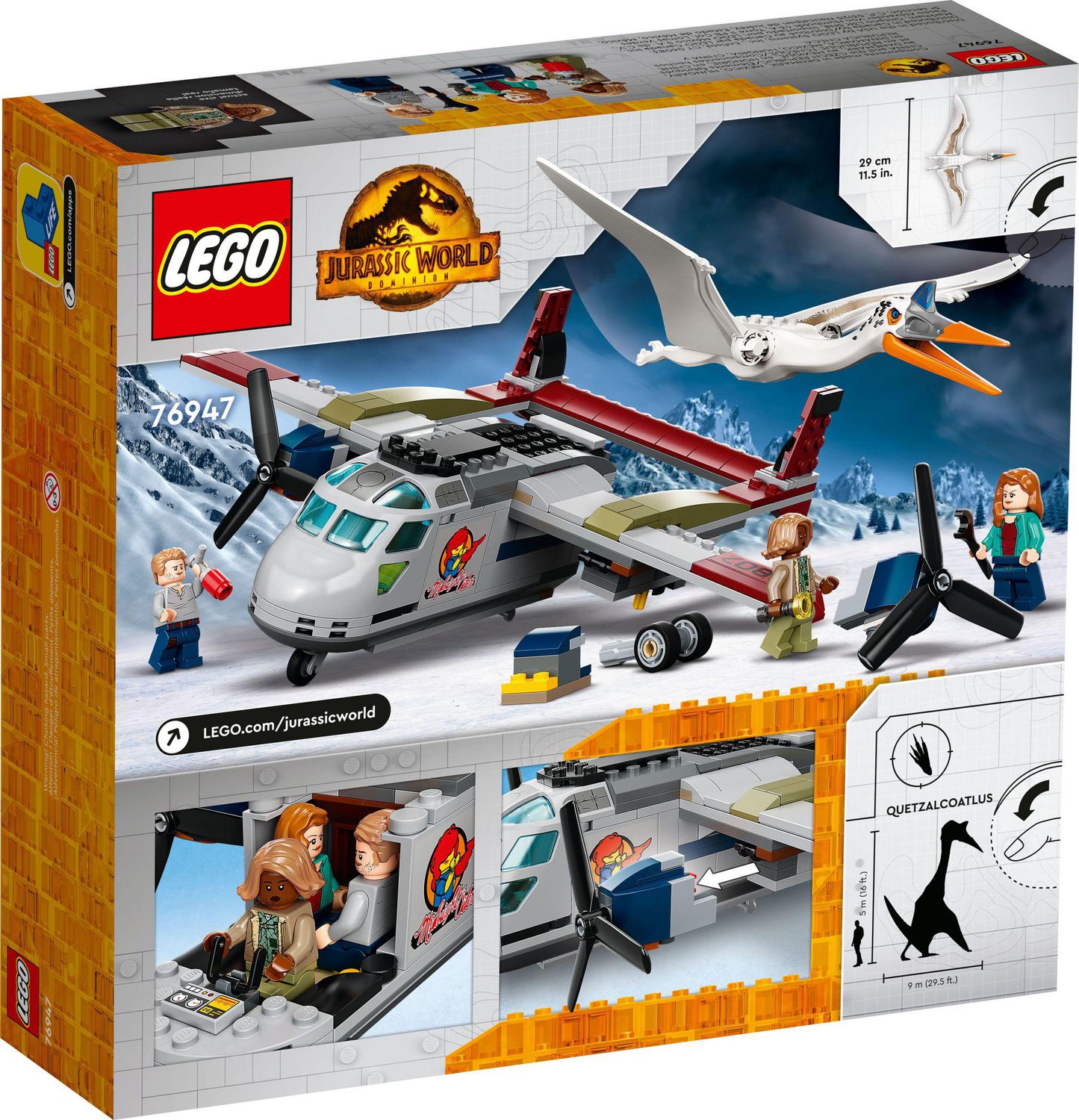 LEGO Jurassic World Quetzalcoatlus Plane Ambush 76947 Toy Building