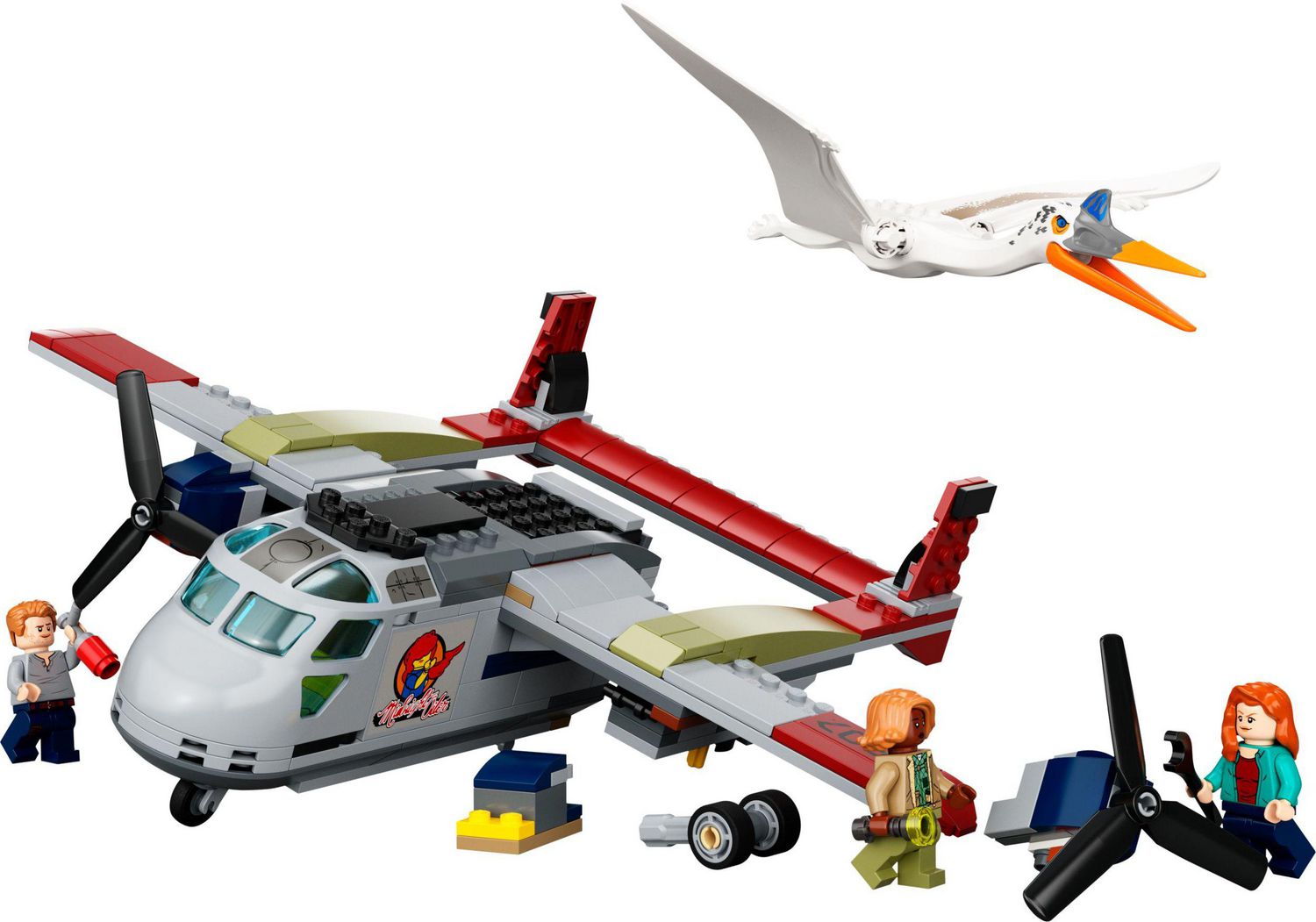 LEGO Jurassic World Quetzalcoatlus Plane Ambush 76947 Toy Building Kit (306  Pieces)