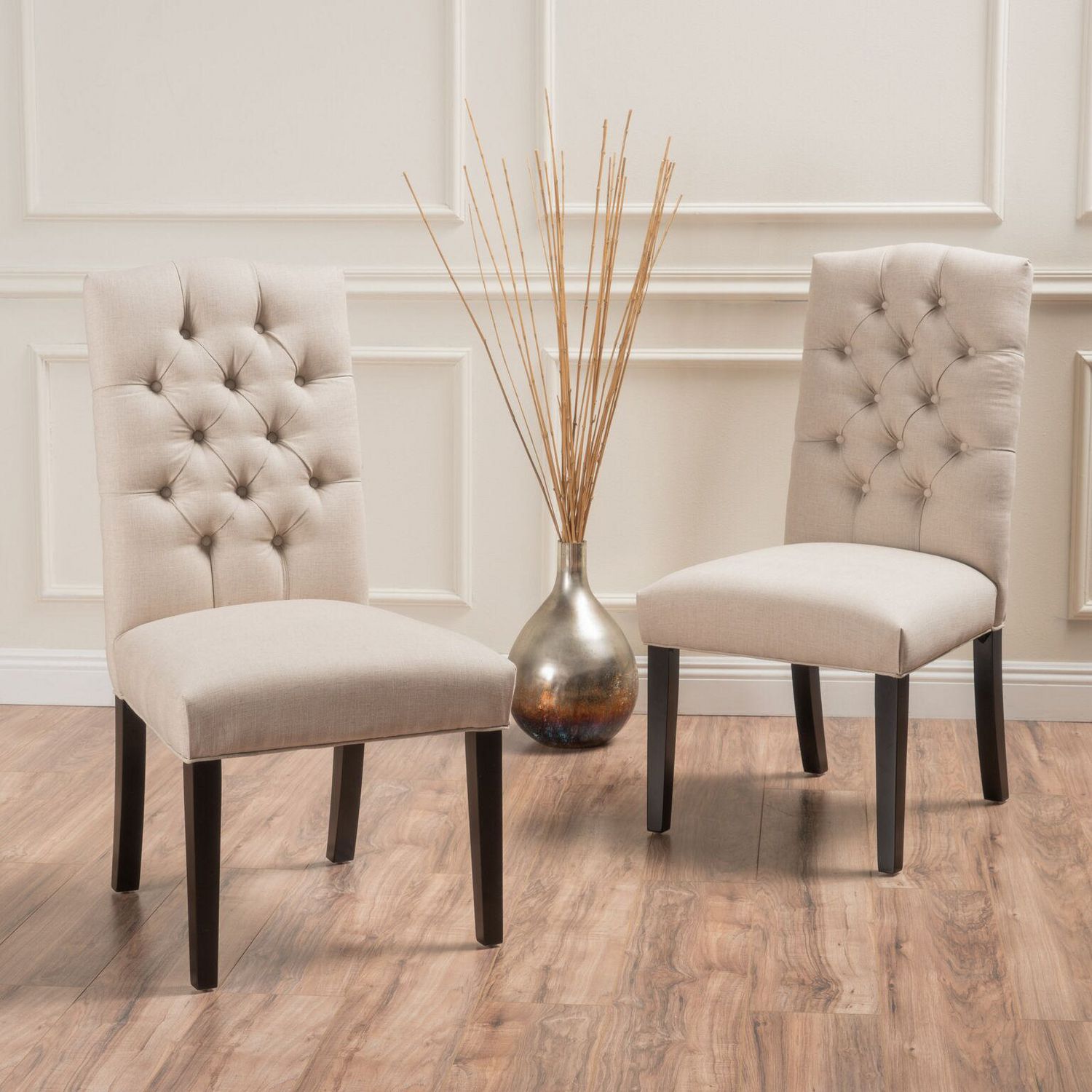 Regal Crown Fabric Off-white Dining Chairs (Set of 2) | Walmart Canada