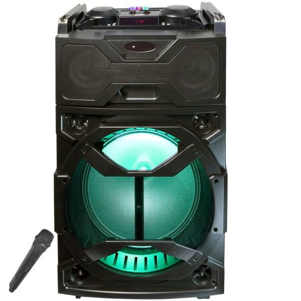 Haut-parleur amplifié et portatif de 12 po totalisant 2 000 W Top Tech Audio avec lumière à DEL
