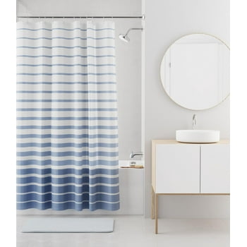 Mainstays Recycled PEVA Decorative Shower Curtain, Waterproof, Medium Weight, Assorted Designs, 70" x 72"