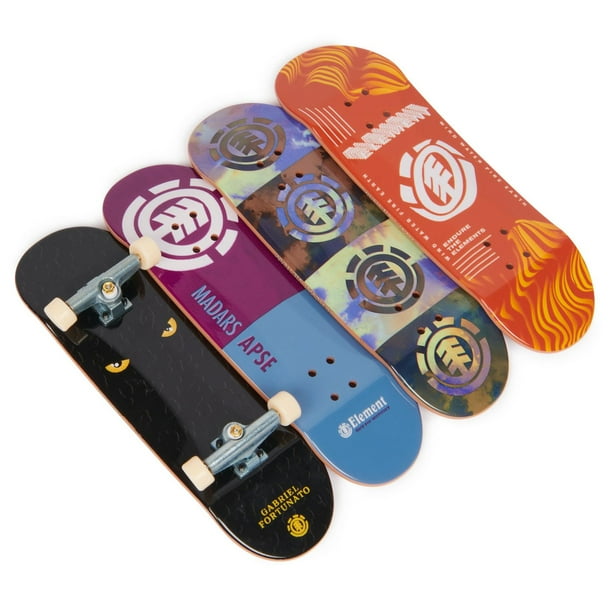 Tech Deck, Ultra DLX Fingerboard 4-Pack, Element Skateboards, Collectible  and Customizable Mini Skateboards, Kids Toy for Ages 6 and Up