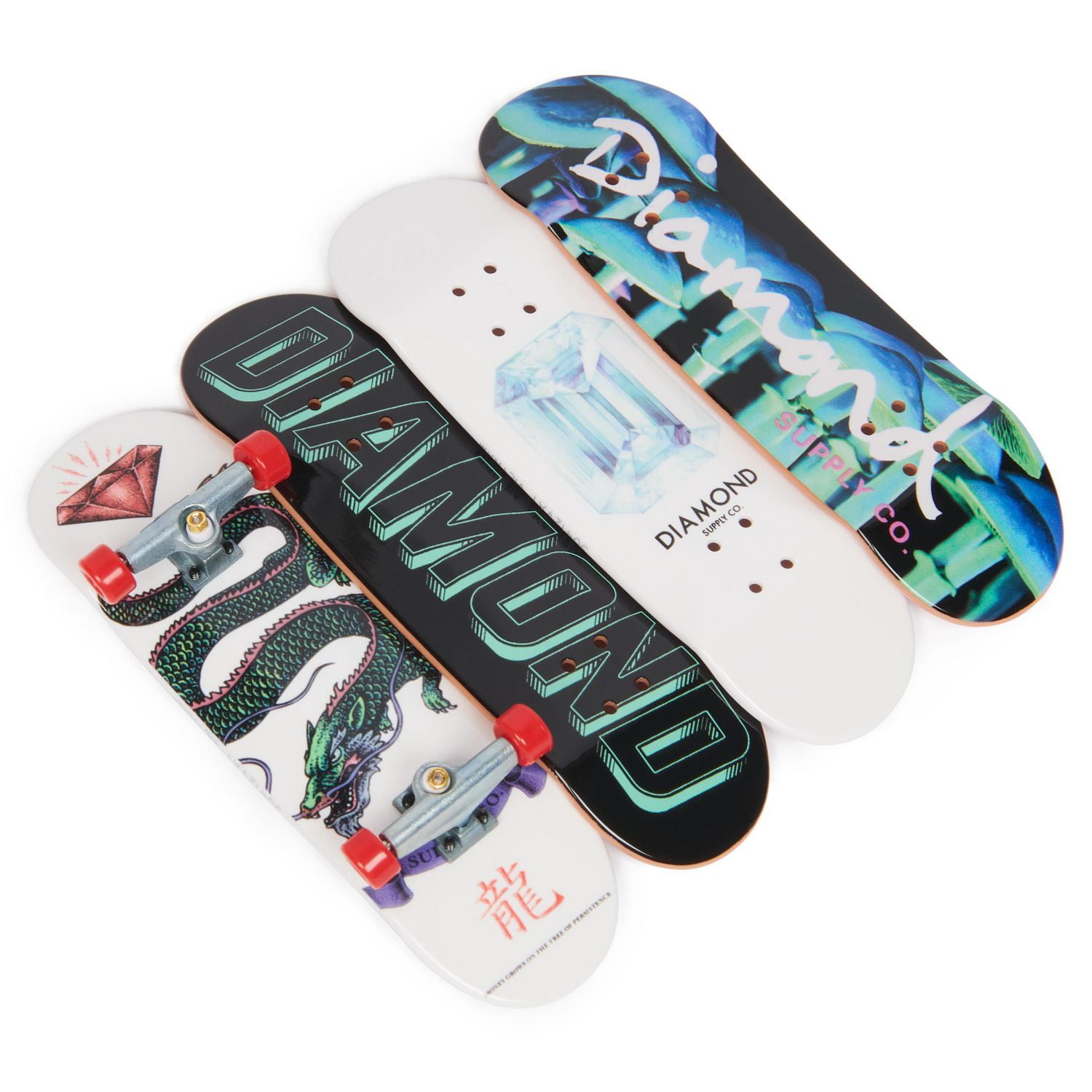 Jouéclub : lot de 4 mini skateboards à collectionner