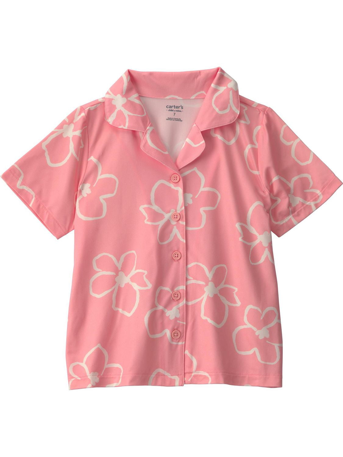 Carter's Child of Mine Girls 3-Piece Pajama Set - Peach Floral