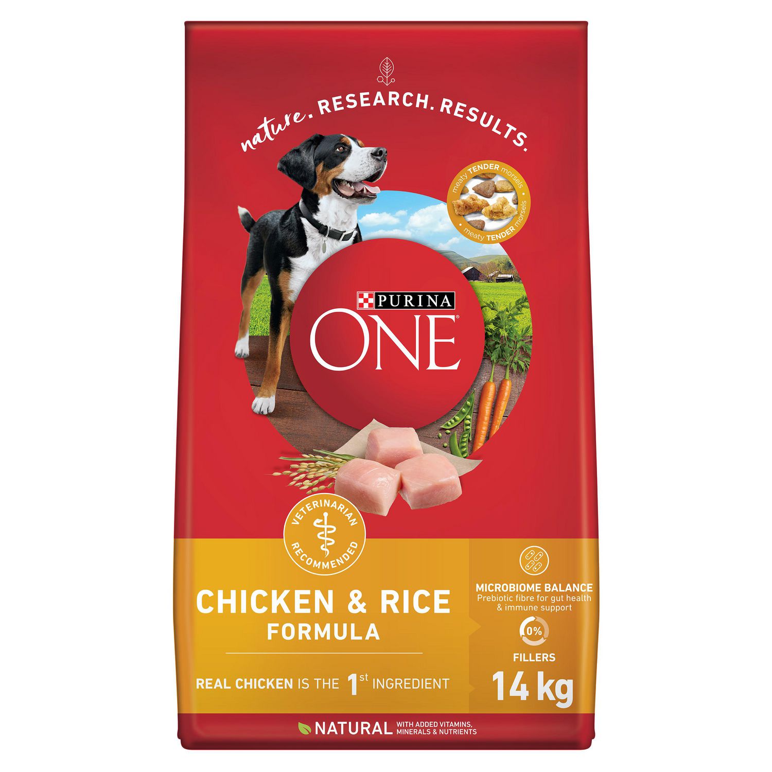 Purina ONE Chicken  Rice Formula, Dry Dog Food, 3.6-17.5 kg