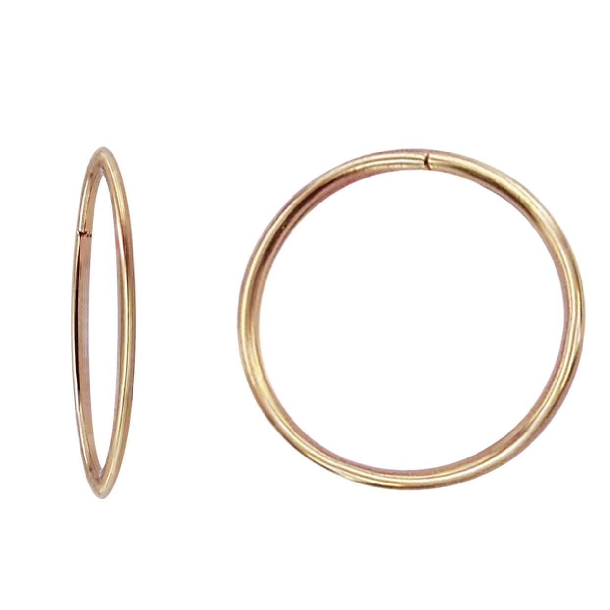 Luxury Design Créoles 12mm en or jaune 10k
