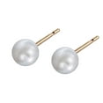 thumbnail image 4 of Luxury Designs boucles d’oreilles en or jaune 10K avec perle 7mm, 4 of 6