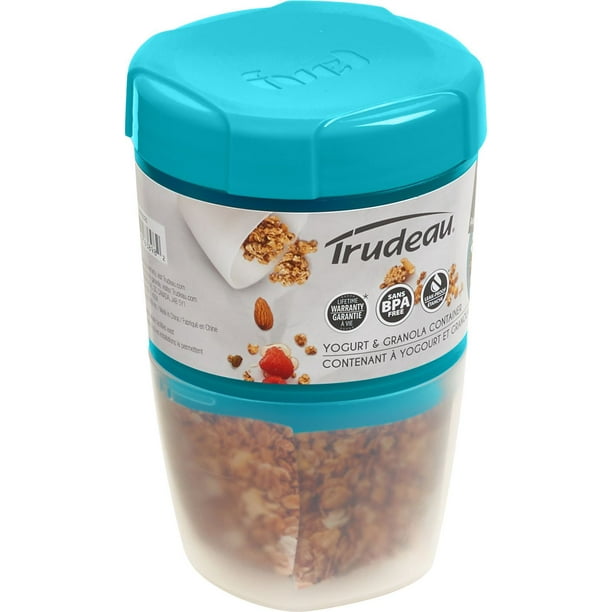 Trudeau 12oz. Fuel Milk And Cereal Container With Ice Pack - Blue