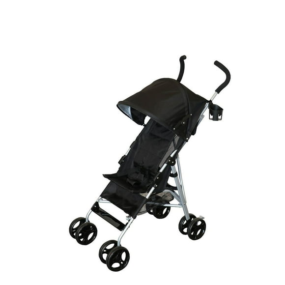 Bily 3D Fold Stroller - Black, 41.25"H x 18.25"W x 31"D