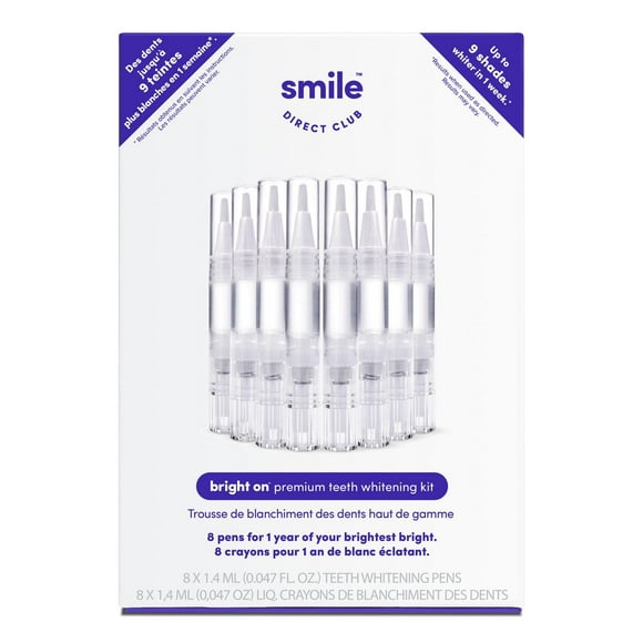 SmileDirectClub bright on premium teeth whitening – 1-Year Supply (8 Pens)