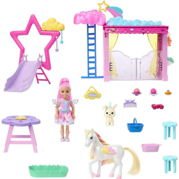 Barbie A Touch of Magic Chelsea Doll Playset with Baby Pegasus, Winged  Horse Toys 