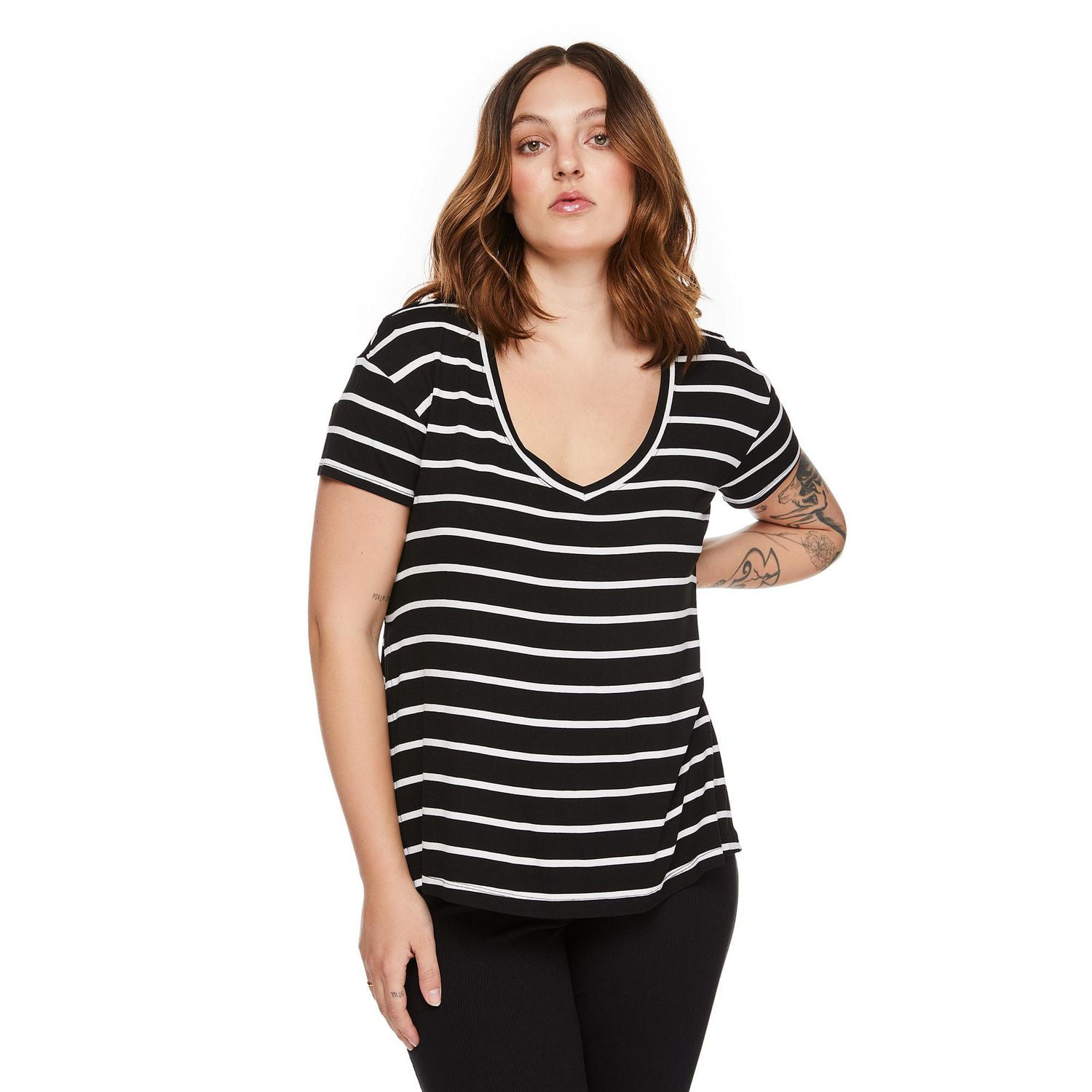 T-shirt d’allaitement fendu sur les côtés Paisley Sky Maternité