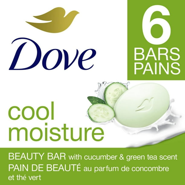 Dove Cucumber and Green Tea Cool Refreshing Beauty Bar, 6x106g