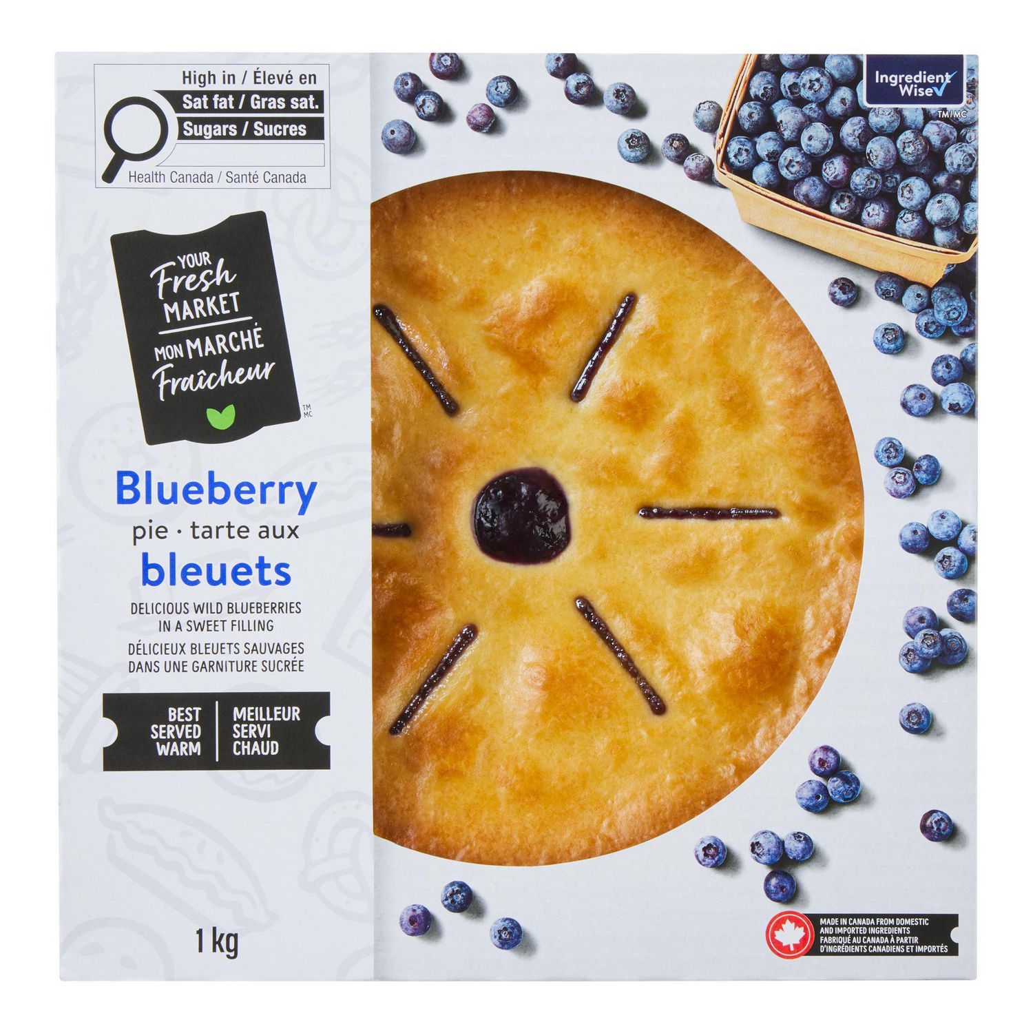 Tarte aux bleuets Mon marché fraîcheur, 1 kg