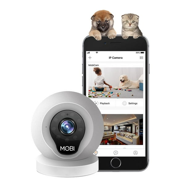 Système de surveillance de caméra PET MOBI® - Système de caméra et de surveillance d'animaux domestiques Smart HD WiFi - Application dédiée PET