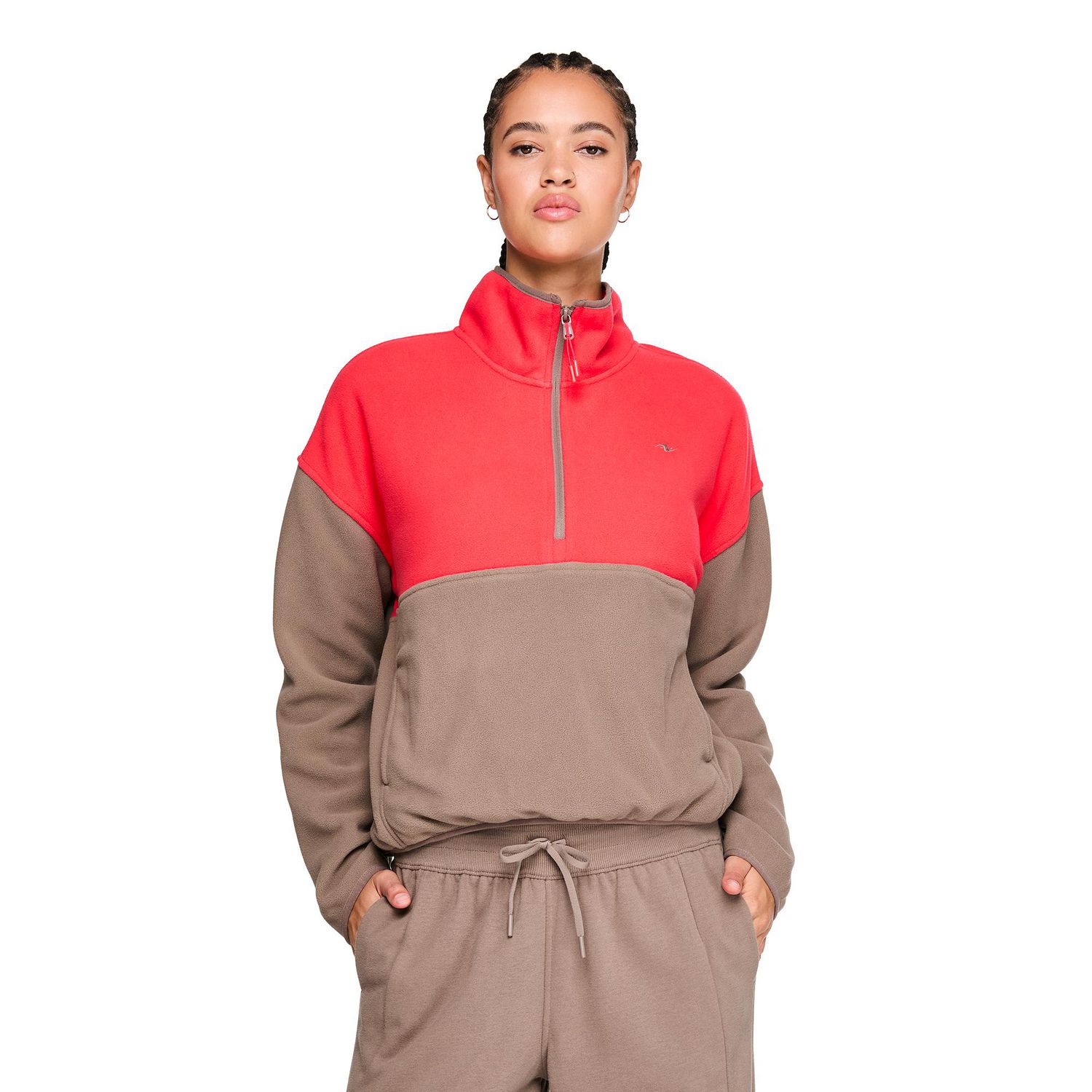 Coton ouaté à demi-fermeture éclair Athletic Works pour femmes
