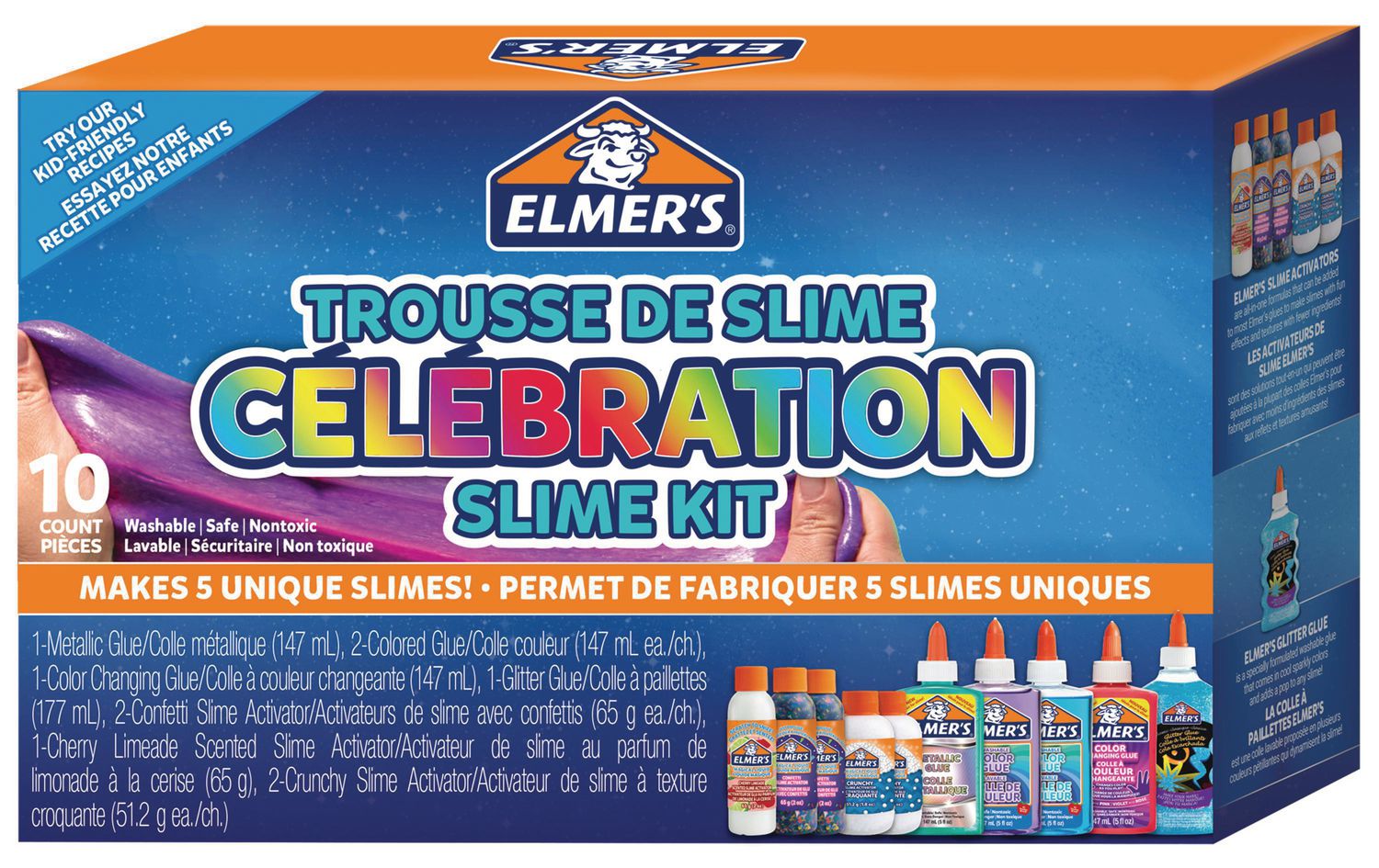ELMER'S KIT SLIME CÉLÉBRATION  LIQUIDE MAGIQUE ACTIVATEUR DE SLIME ET -  Cdiscount Jeux - Jouets