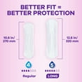 thumbnail image 3 of Serviettes d’incontinence Always Discreet pour femmes ayant des fuites urinaires, serviettes pour peau sensible, degré d’absorption modéré, régulières, 57serviettes, 3 of 9