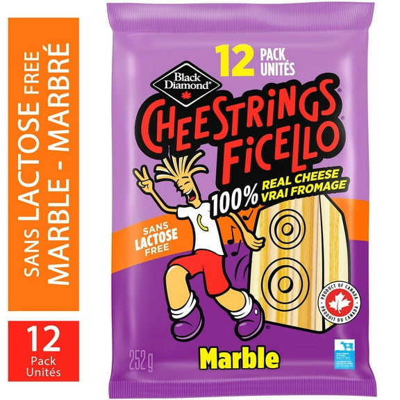 Black Diamond Cheestring Lactose Free Marble Cheese
