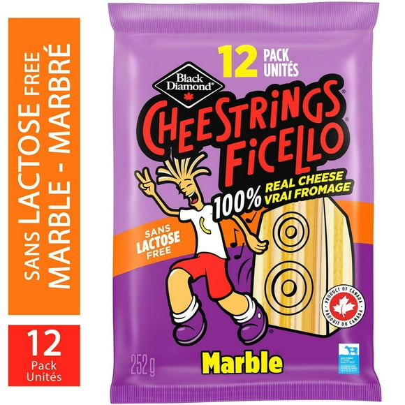 Black Diamond Cheestring Lactose Free Marble Cheese