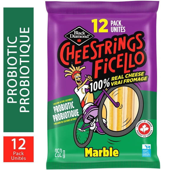 Black Diamond Marble Cheese Probiotic Cheestrings