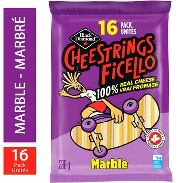 Black Diamond Cheestrings Marble Cheese, 16 units