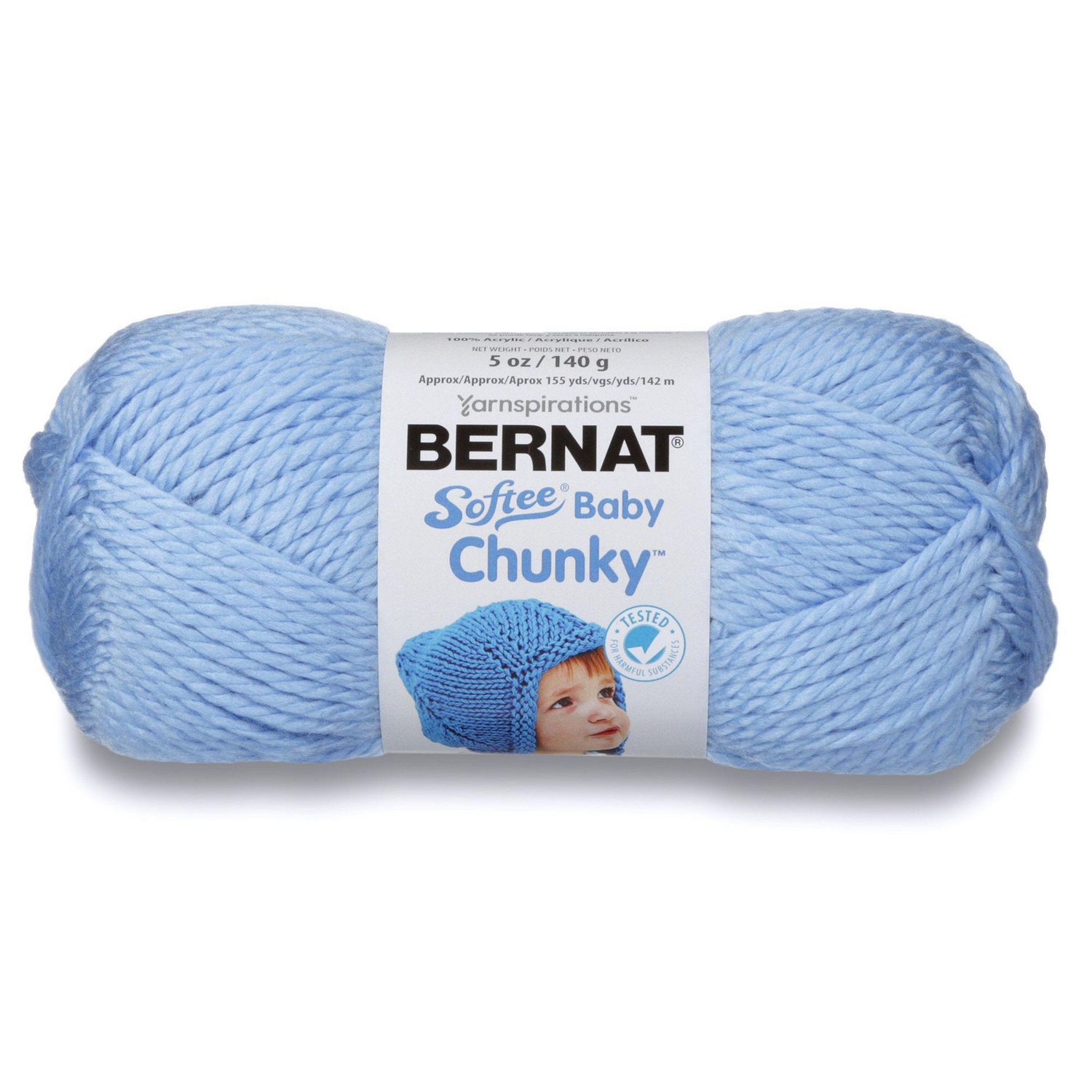 BERNAT SOFTEE BABY CHUNKY YARN (140G/5OZ), CLEAR SKIES BLUE Walmart