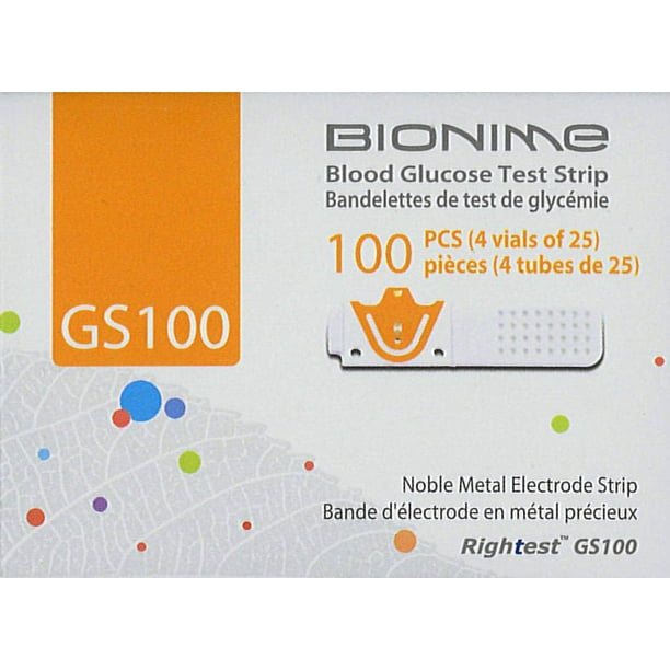 Bionime Bandelettes de test de glycémie - 100 pièces