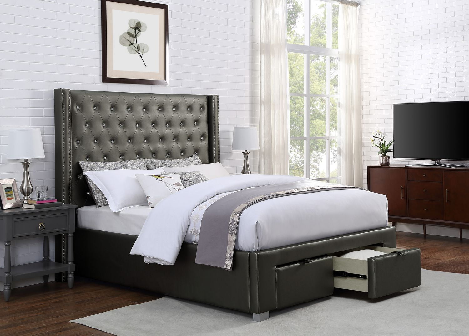 king platform bed