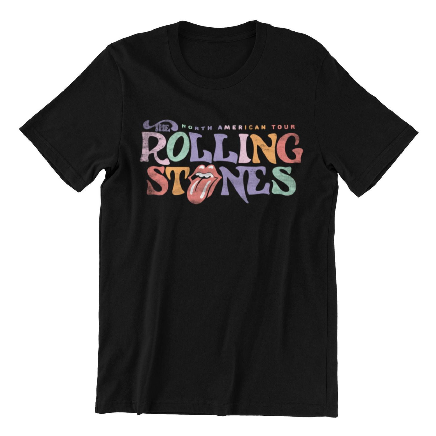 Rolling Stones Tee shirt femme. Ce t-shirt à manches courtes et col rond pour femme peut facilement être porté avec votre jean ou votre bas préféré et Tailles TP à TG
