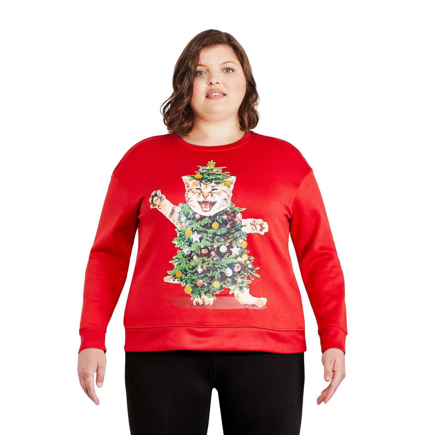 George Plus Women’s Light-Up Christmas Sweatshirt