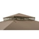 Sunjoy Belleville 10 ft. x 12 ft. Gazebo à cadre en acier brun avec auvent kaki à 2 niveaux – image 5 sur 6