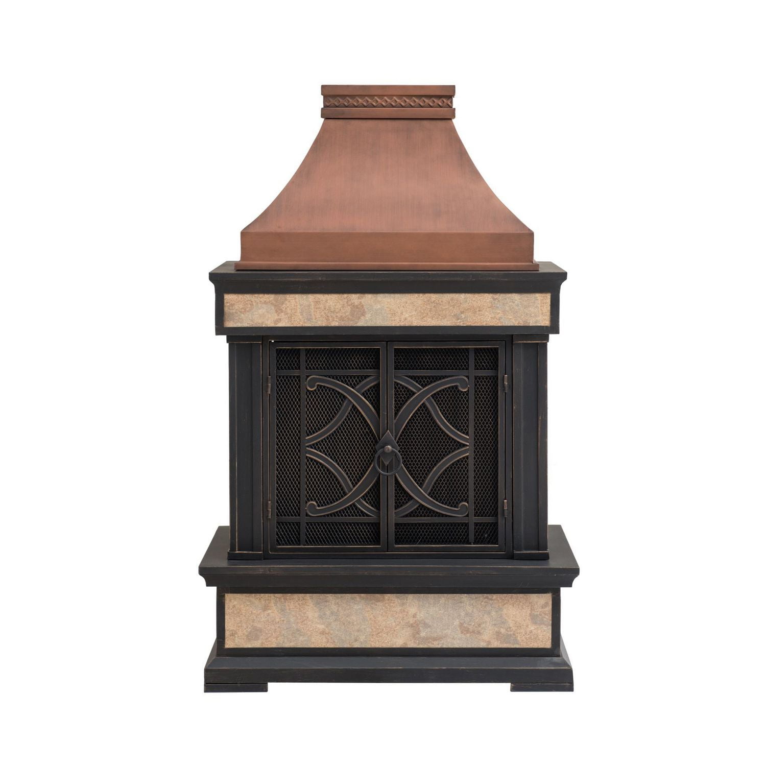 Sunjoy Cole Wood Burning Fireplace - Black Sunjoy Cole Wood Burning Fireplace - Black