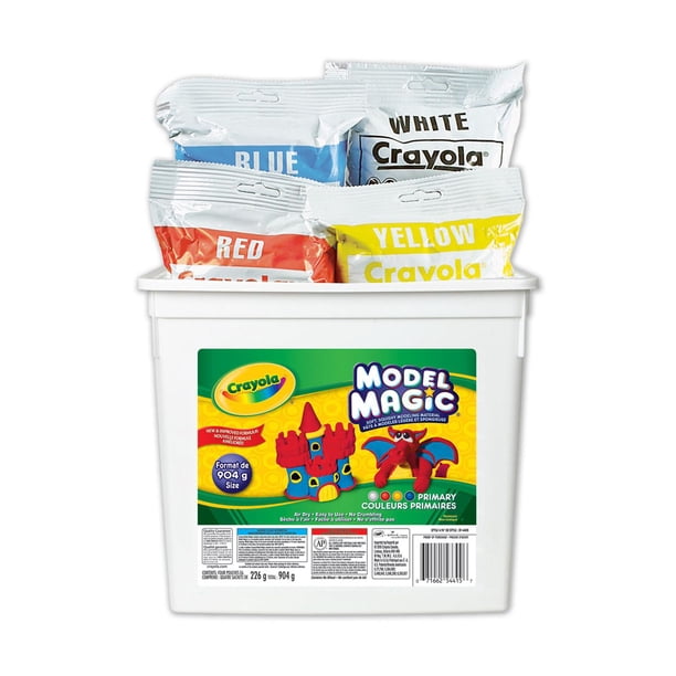 Crayola Model Magic 2lb Resealable Storage Container, Primary Colours ...