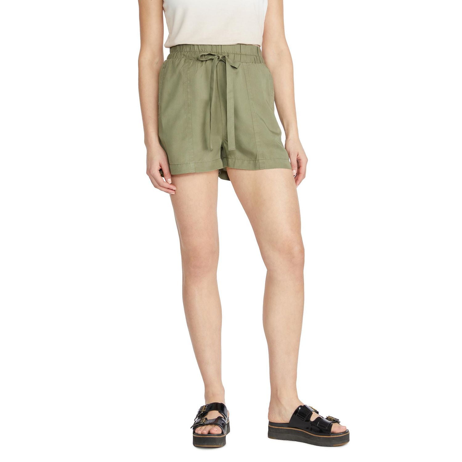 Mexx Women’s Twill Shorts with Elastic Waistband