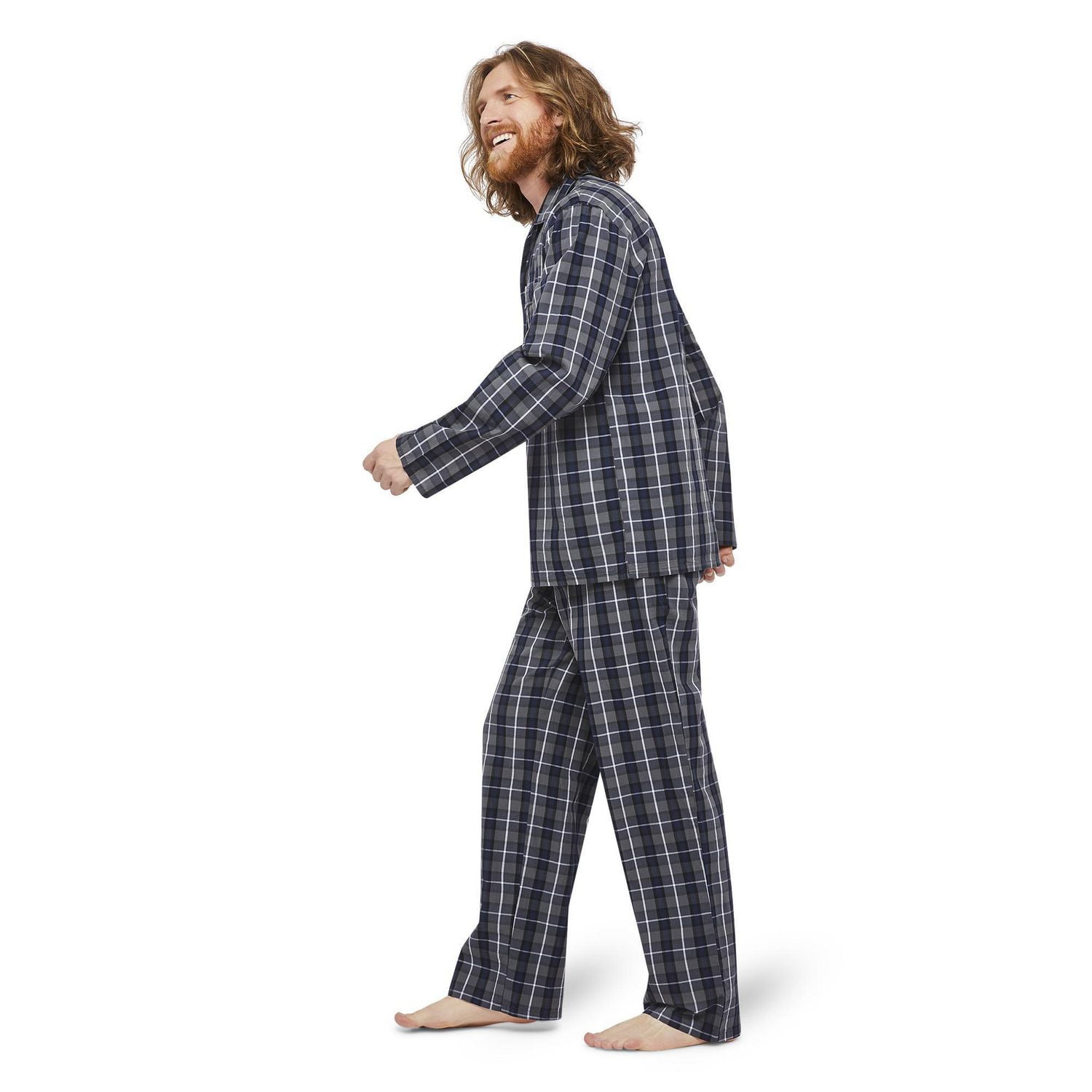 George Men's Notch Collar Pyjama Set
