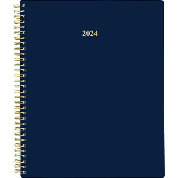 Agenda mensuel 2024, grand format personnel, encarts larges