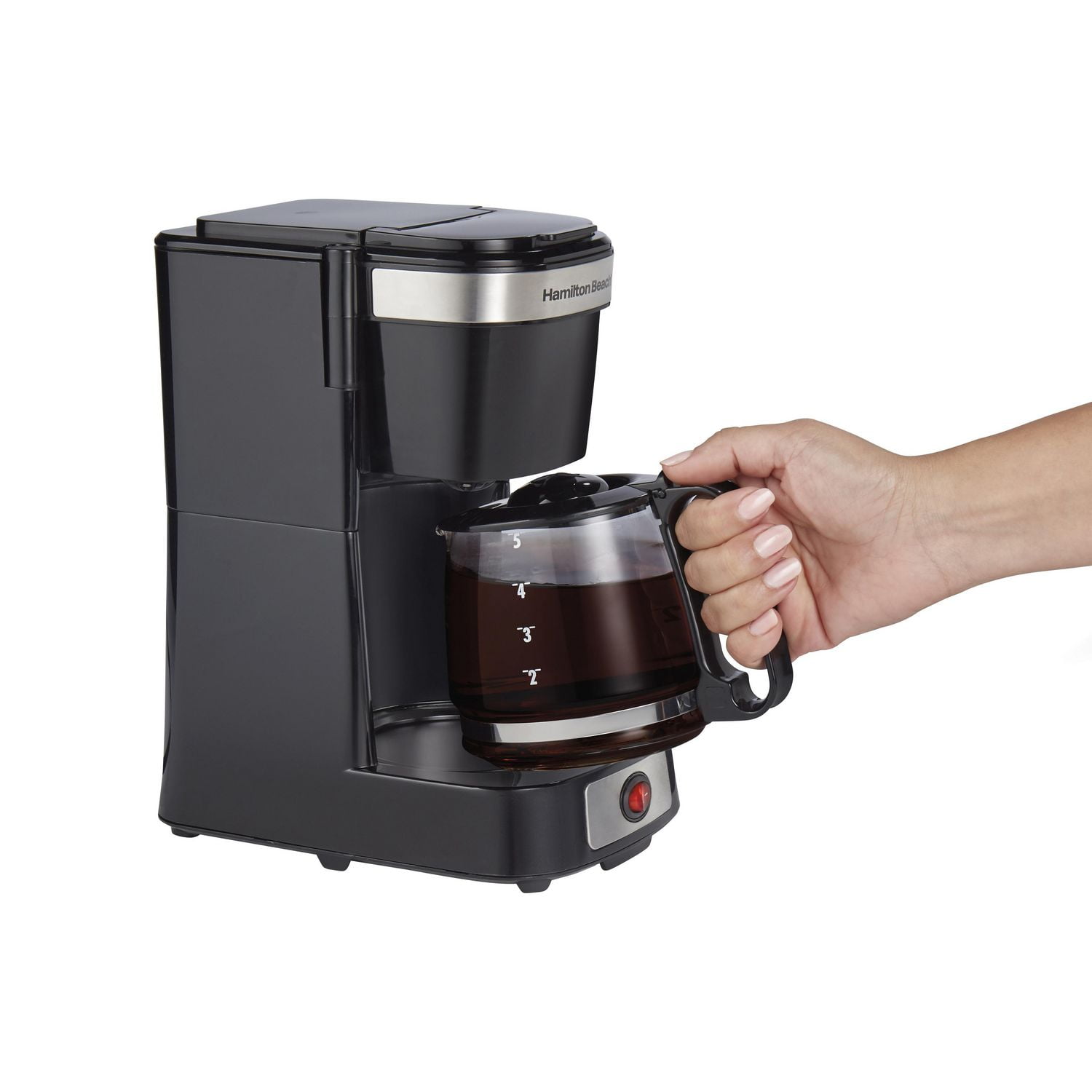 5 Cup Compact Coffee Maker with Glass Carafe Drip Coffee Maker