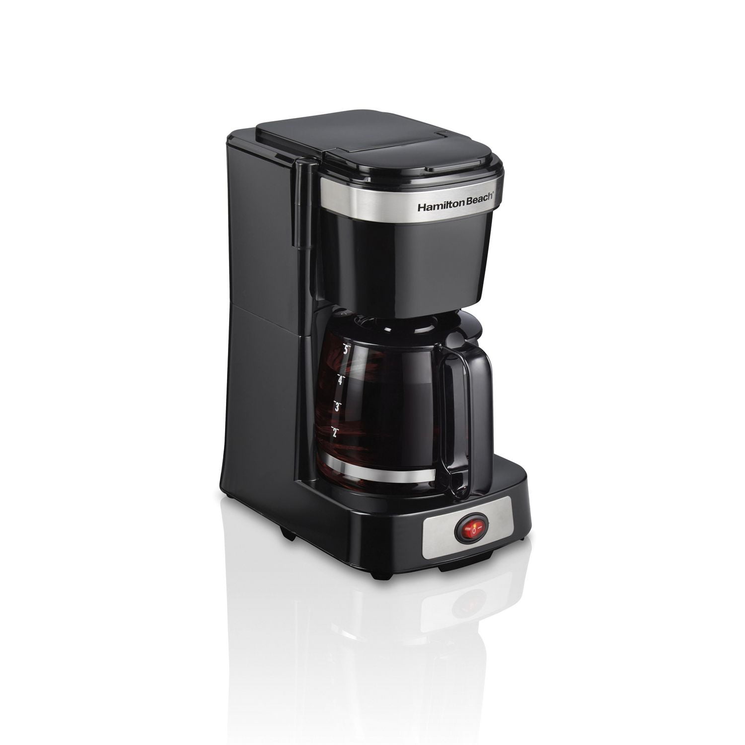 5 Cup Compact Coffee Maker with Glass Carafe Drip Coffee Maker