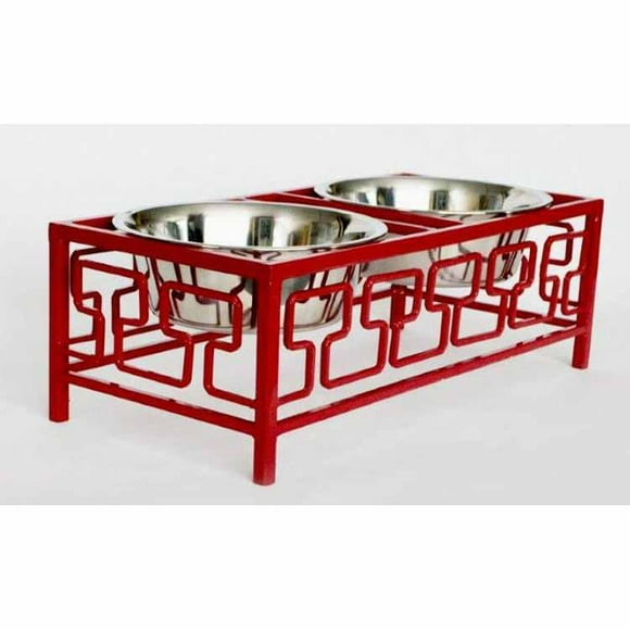 Robely Terra Heavy Wrought Iron Double Elevated Pet Feeder