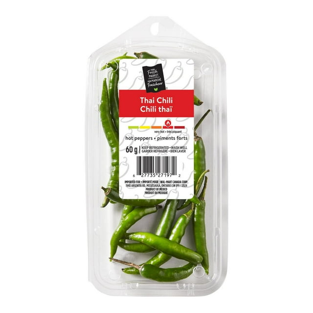 Piments verts thaïlandais, Votre marché fraîcheur 60g