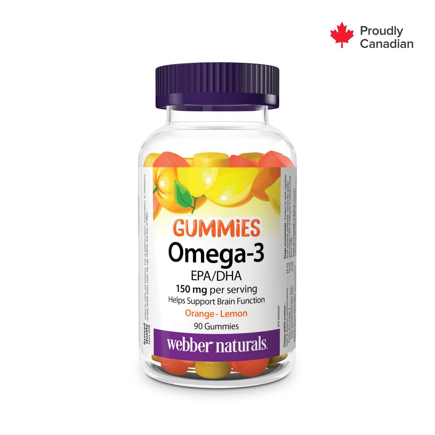 Webber Naturals® Omega-3 EPA/DHA Orange · Lemon
